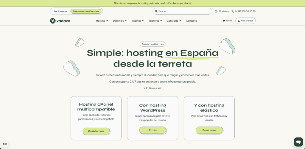 VADAVO mejor proveedor de hosting en españa